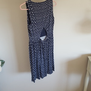 Loft Navy Blue With White Casual Dress, Womens Small is being swapped online for free