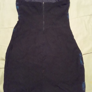 Blue and black lace cocktail dress is being swapped online for free