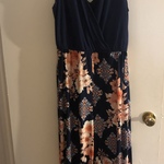 Navy and Pink Floral Pants Jumpsuit Only Worn Once Size Large  is being swapped online for free
