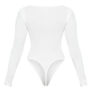 PRETTYLITTLETHING Plunge Neck White Bodysuit is being swapped online for free