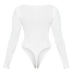 PRETTYLITTLETHING Plunge Neck White Bodysuit is being swapped online for free