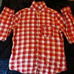 Juniors size M Red & White Hollister long sleeve button up flannel is being swapped online for free