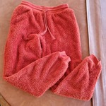 Fuzzy joggers  is being swapped online for free