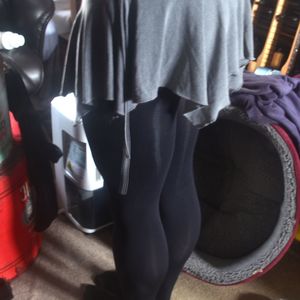 Grey skirt with Black Tights is being swapped online for free