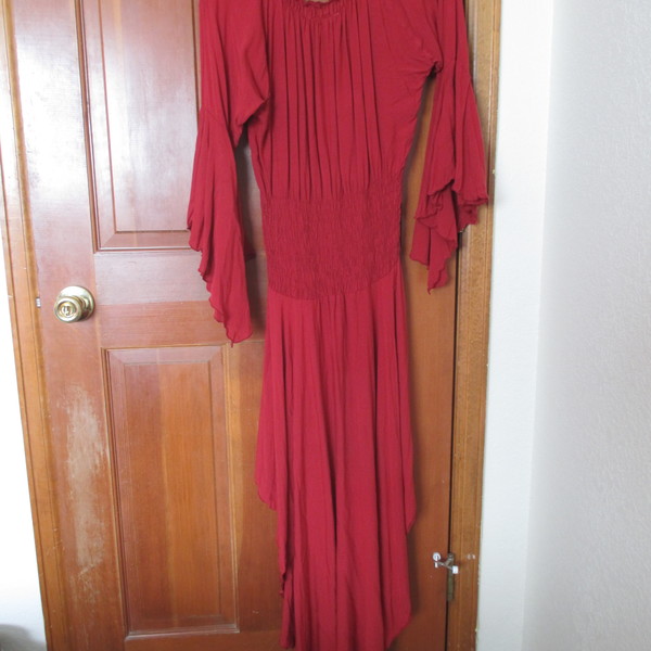 Red Pirate Bohemian Dress Fits XS - Medium is being swapped online for free