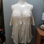 American Rag Cold Shoulder Peasants Top Sz S  is being swapped online for free