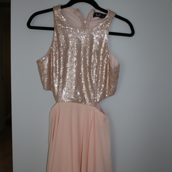 Lulu's Embellished Pink Cut-Out Dress is being swapped online for free