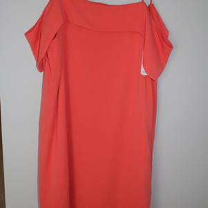 Undeniable Boutique Off-the-Shoulder Dress with Straps in Salmon is being swapped online for free