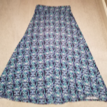 Long blue print women's skirt. is being swapped online for free