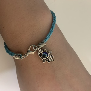 Turquoise Bracelet with Hamsa Pendant is being swapped online for free