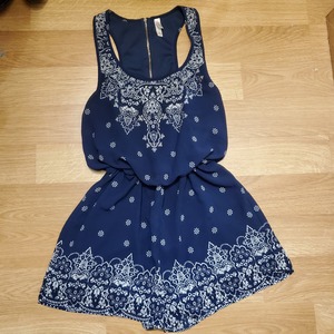 Navy Blue Boho Romper sz M is being swapped online for free