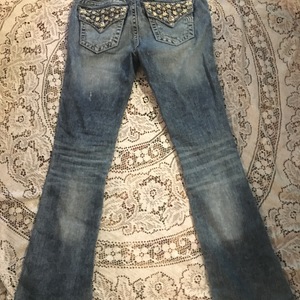 Miss Me Size 26 flower bling boot cut is being swapped online for free