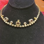 Vintage rhinestone necklace choker  is being swapped online for free