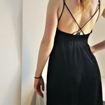 Black Velvet Urban Outfitters Jumpsuit that gives the impression of being a dress is being swapped online for free