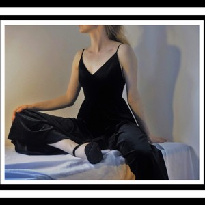 Black Velvet Urban Outfitters Jumpsuit that gives the impression of being a dress is being swapped online for free