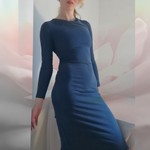 Bodycon blue long dress is being swapped online for free