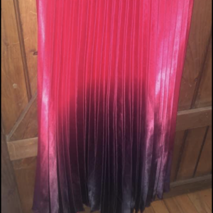 Betsy and Adams Black, Red, and Pink Ombré Prom Dress with Mesh Middle is being swapped online for free