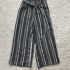 Stripy black and white trousers  is being swapped online for free