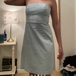 Light blue strapless dress is being swapped online for free