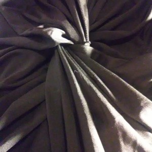 Long dark green dress is being swapped online for free