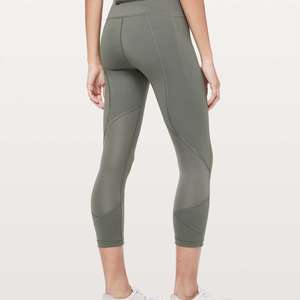 Lululemon Pace Rival Crops 22" Grey Sage Size 2 EUC! is being swapped online for free