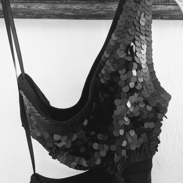 Black Sequin Single Shoulder evening/club dress is being swapped online for free