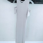 Cream cold shoulder Fitted knee length dress is being swapped online for free