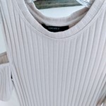 Cream cold shoulder Fitted knee length dress is being swapped online for free