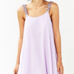 UO Purple Beaded Strap Trapeze Dress Sz XS is being swapped online for free