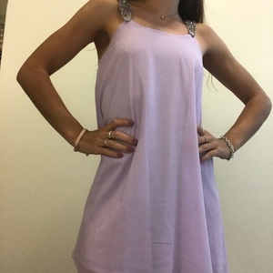UO Purple Beaded Strap Trapeze Dress Sz XS is being swapped online for free