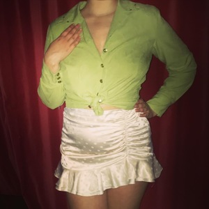 Pistachio blouse  is being swapped online for free