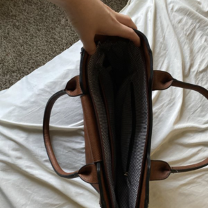 Large brown purse is being swapped online for free