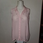 A&F Split Back Button Up Sleeveless Top Sz S is being swapped online for free