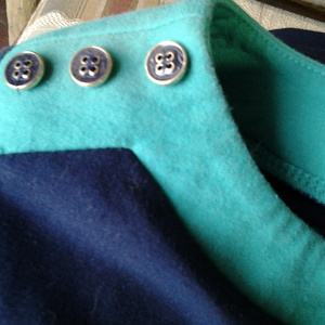 Blue Weekend dress with button detail at shoulder size M is being swapped online for free