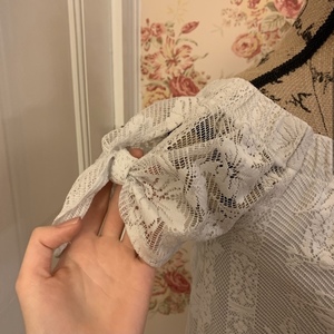 Small White Lace Off the Shoulder Blouse A. Byer is being swapped online for free