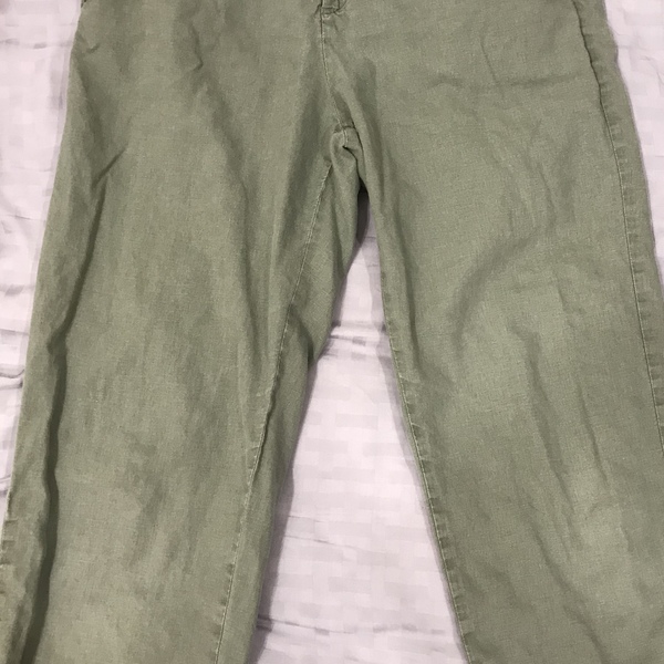 Forest Green button pants, nice and comfortable material! is being swapped online for free