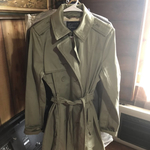 Army/Olive Green American Eagle Trench Coat is being swapped online for free
