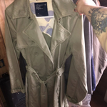 Army/Olive Green American Eagle Trench Coat is being swapped online for free