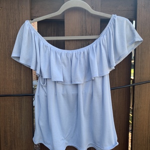 Baby Blue Off the Shoulder Top is being swapped online for free