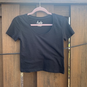 Black Cropped Tee  is being swapped online for free