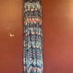 Cute blue print maxi racer back dress  is being swapped online for free
