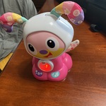 Cute pink singing puppy toy.  is being swapped online for free