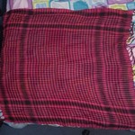 Pink and Black Square Scarf w/tassels is being swapped online for free