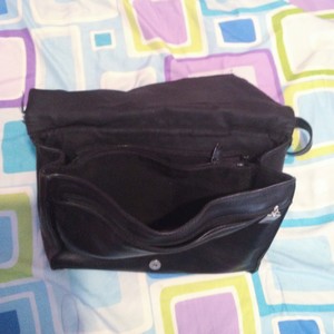 Black Faux Leather messenger bag is being swapped online for free