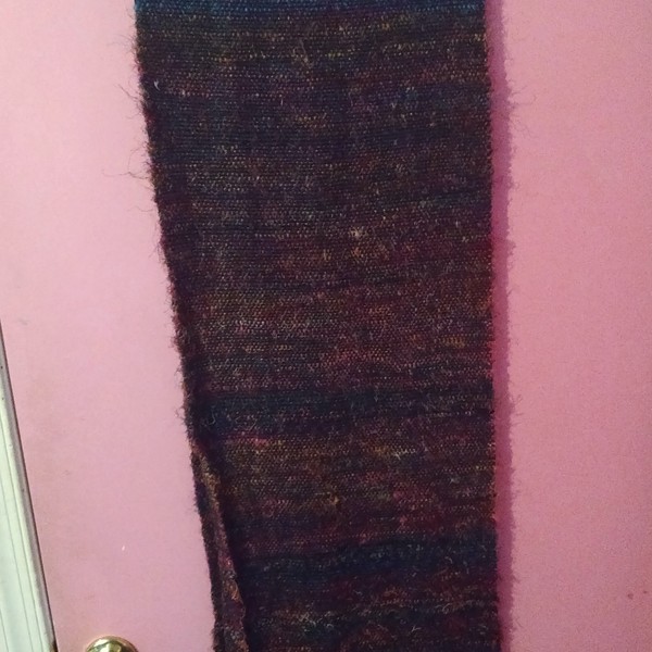 Black and multicolored scarf is being swapped online for free
