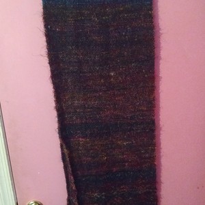 Black and multicolored scarf is being swapped online for free