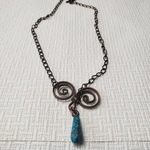 Copper Necklace With Turquoise Pendent is being swapped online for free