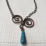 Copper Necklace With Turquoise Pendent is being swapped online for free