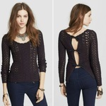 Free People Tie Back Crocheted Sweater Sz S is being swapped online for free