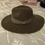 Fedora Hat olive green is being swapped online for free